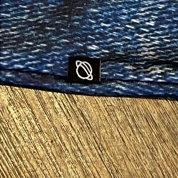 Terez Girl’s Leggings Denim/Distressed Fabric Print Size Small - Picture 4 of 6